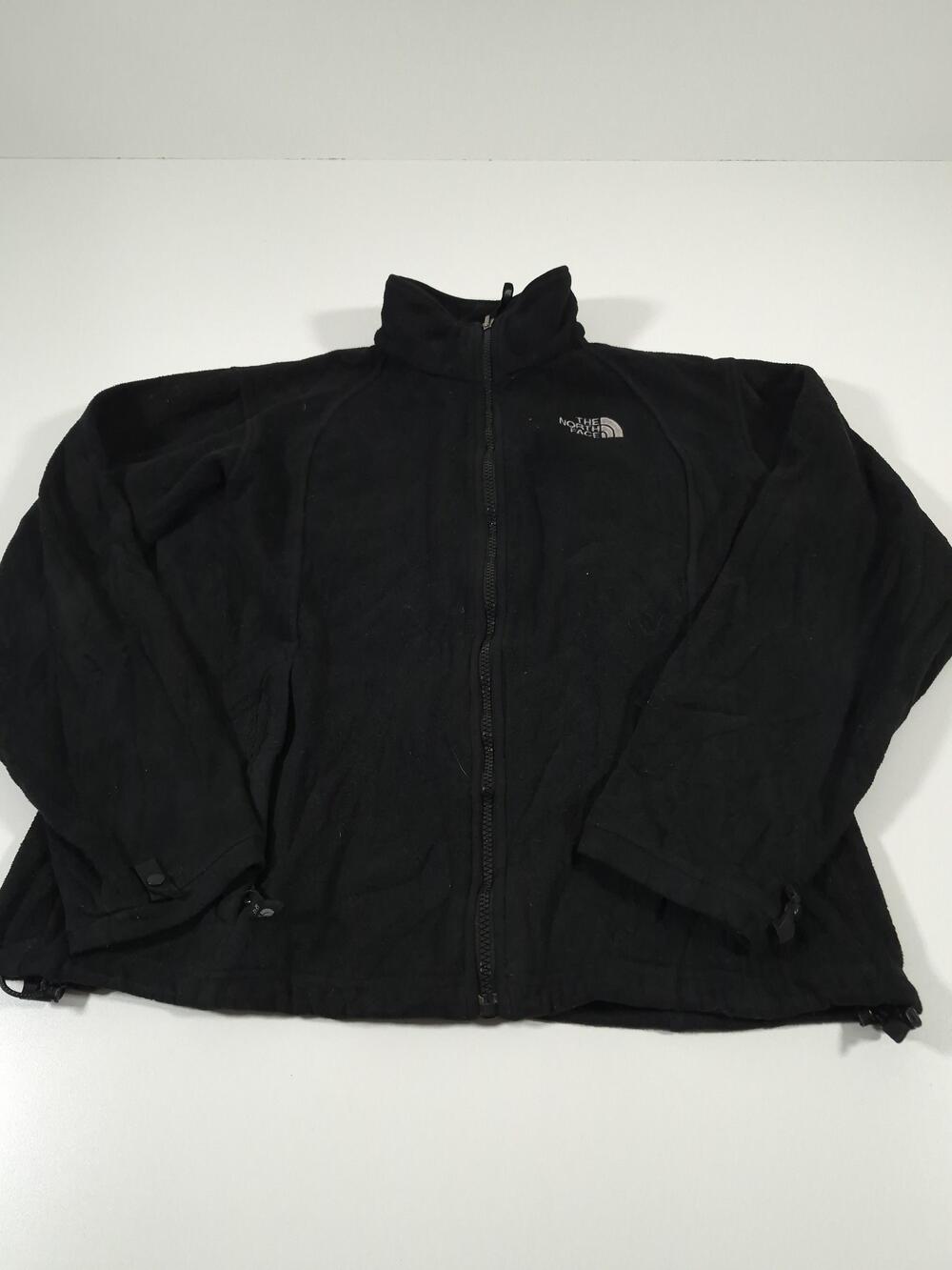 The North Face Jacket Mens Medium Black Fleece Full Zip Outdoor Hiking Pockets